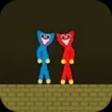 Red and Blue Stickman Huggy